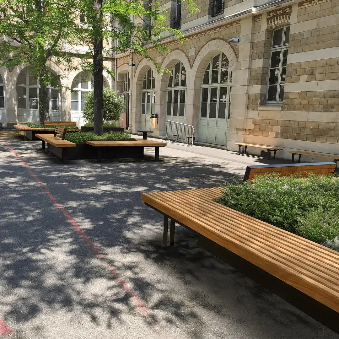 Aménagement d’une cour d’école végétalisée pour plus d’ombre et de confort