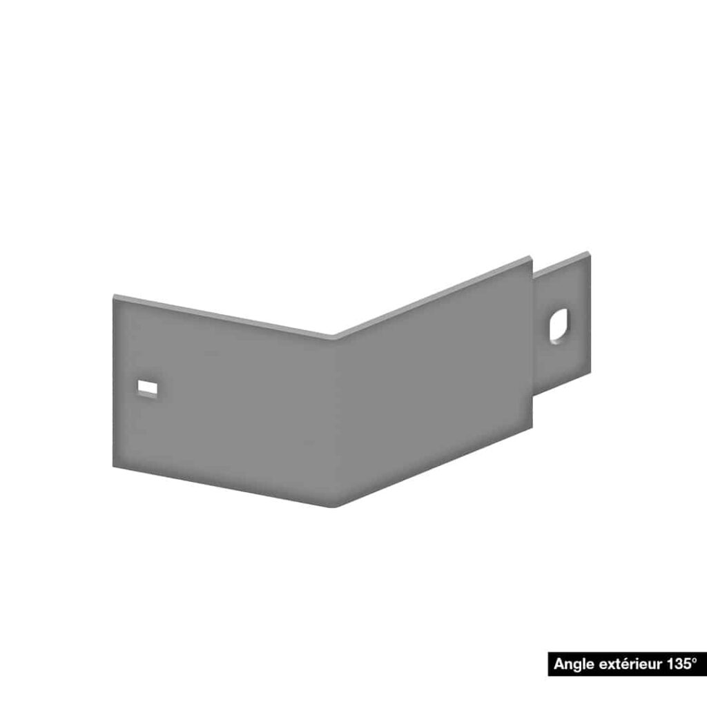 Angle pour bordure droite - Aluminium brut