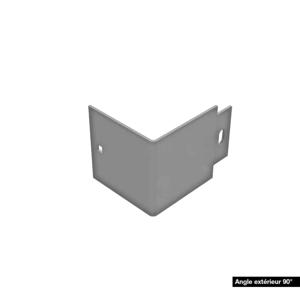Angle pour bordure droite - Aluminium brut