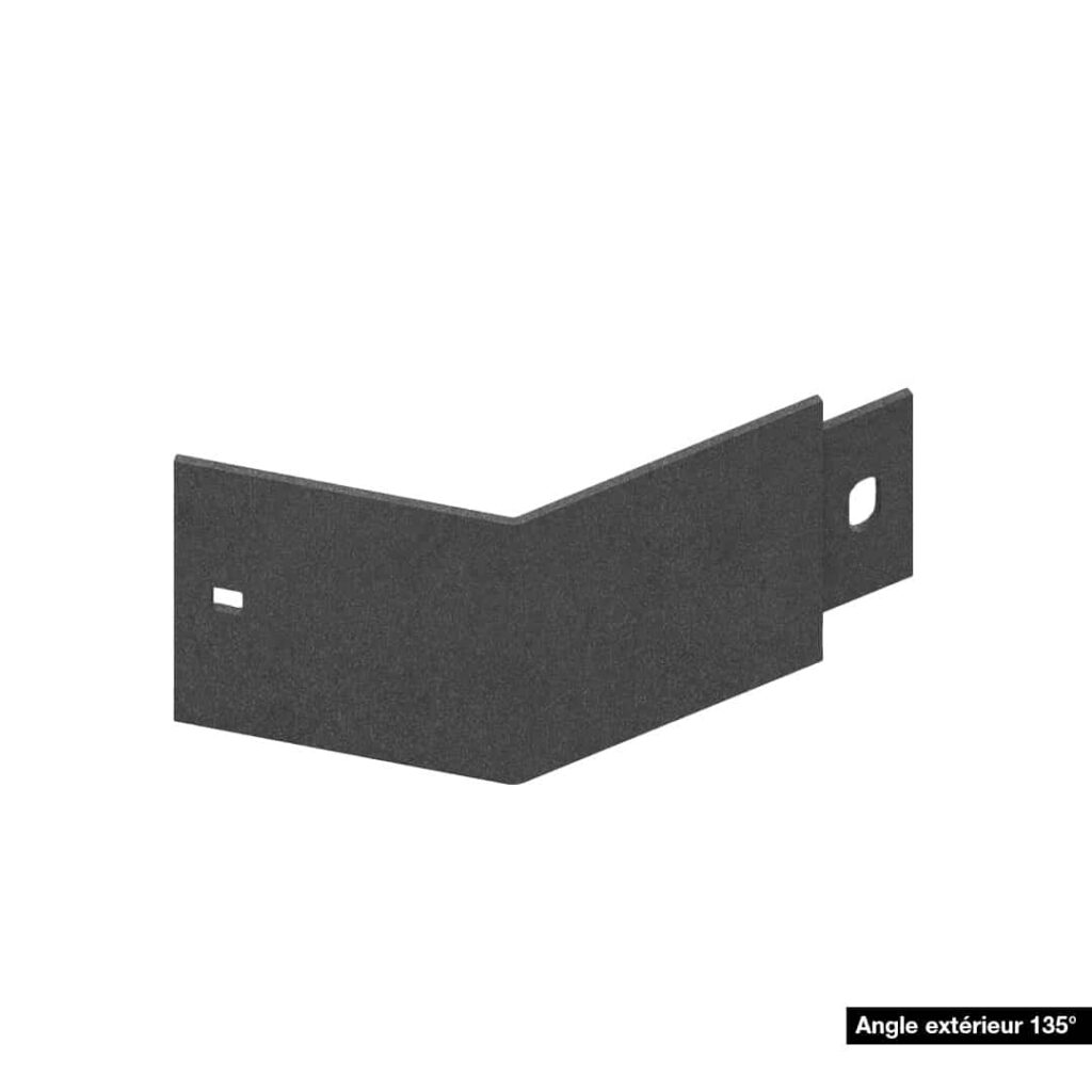 Angle pour bordure droite - Acier corten brut