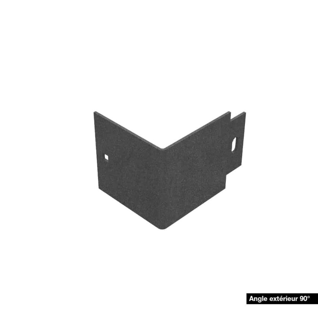 Angle pour bordure droite - Acier corten brut