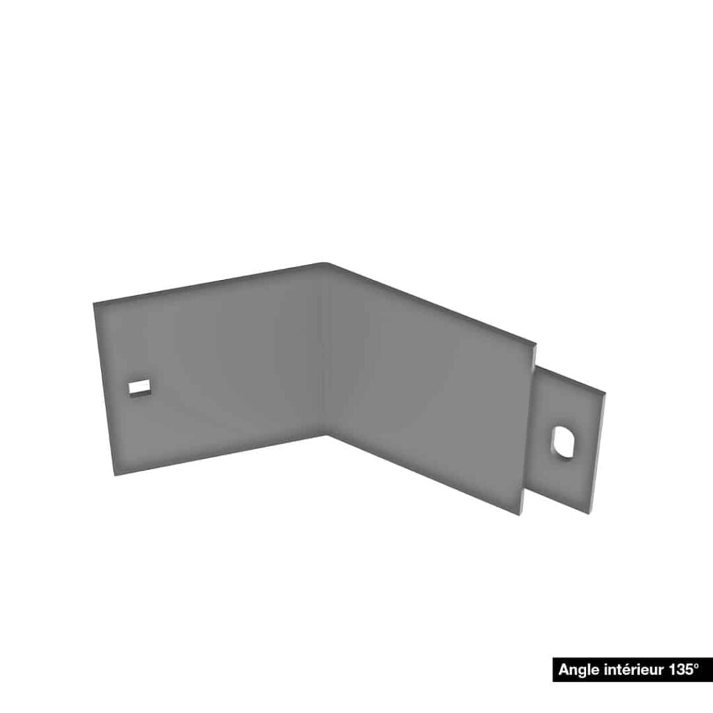 Angle pour bordure droite - Aluminium brut