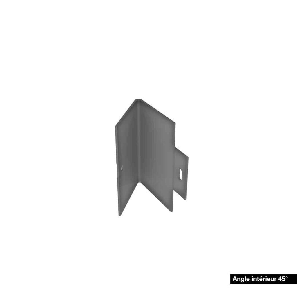 Angle pour bordure droite - Aluminium brut