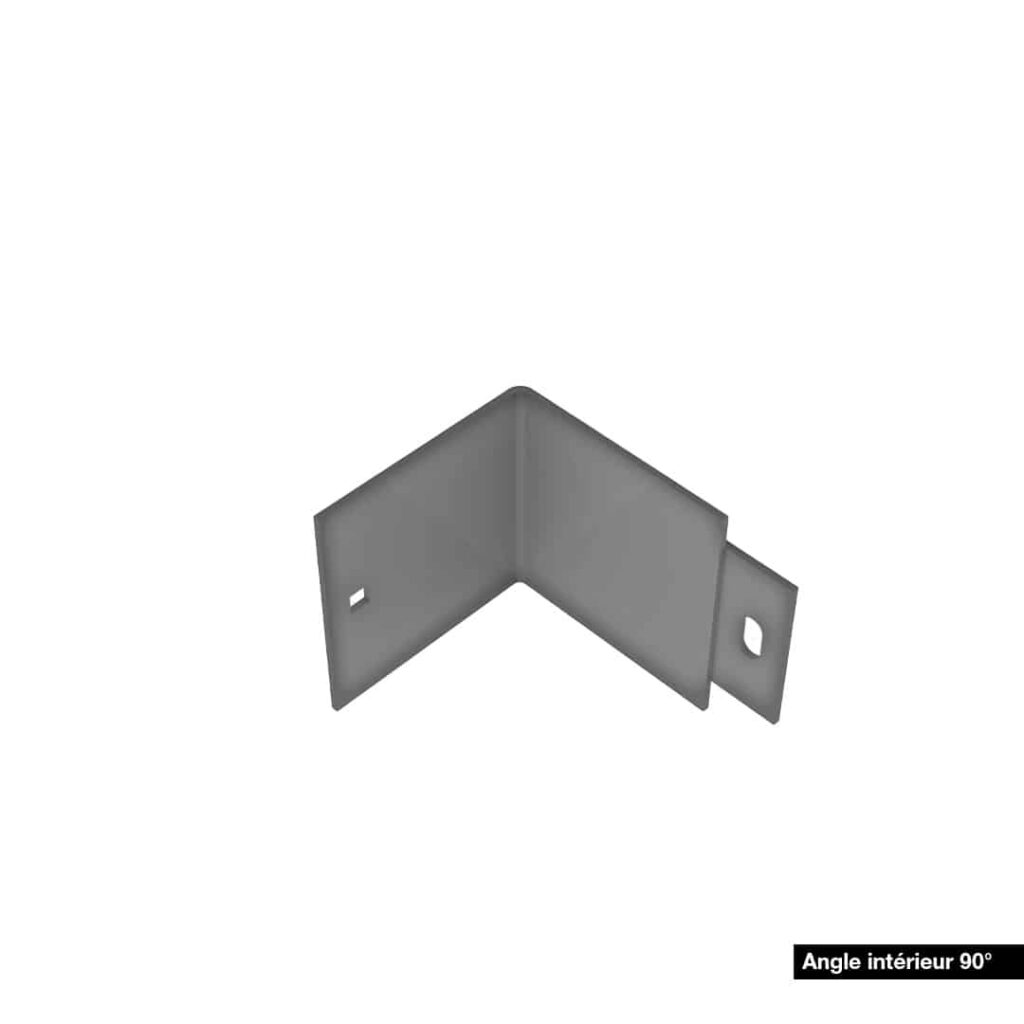 Angle pour bordure droite - Aluminium brut