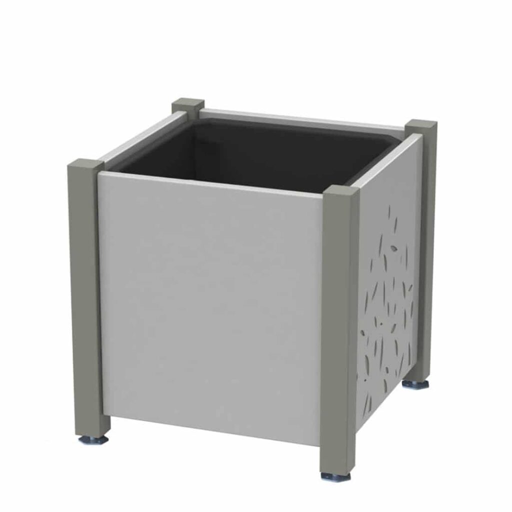 Bac d'Orangerie tôle lisse acier découpée laser - Aéris