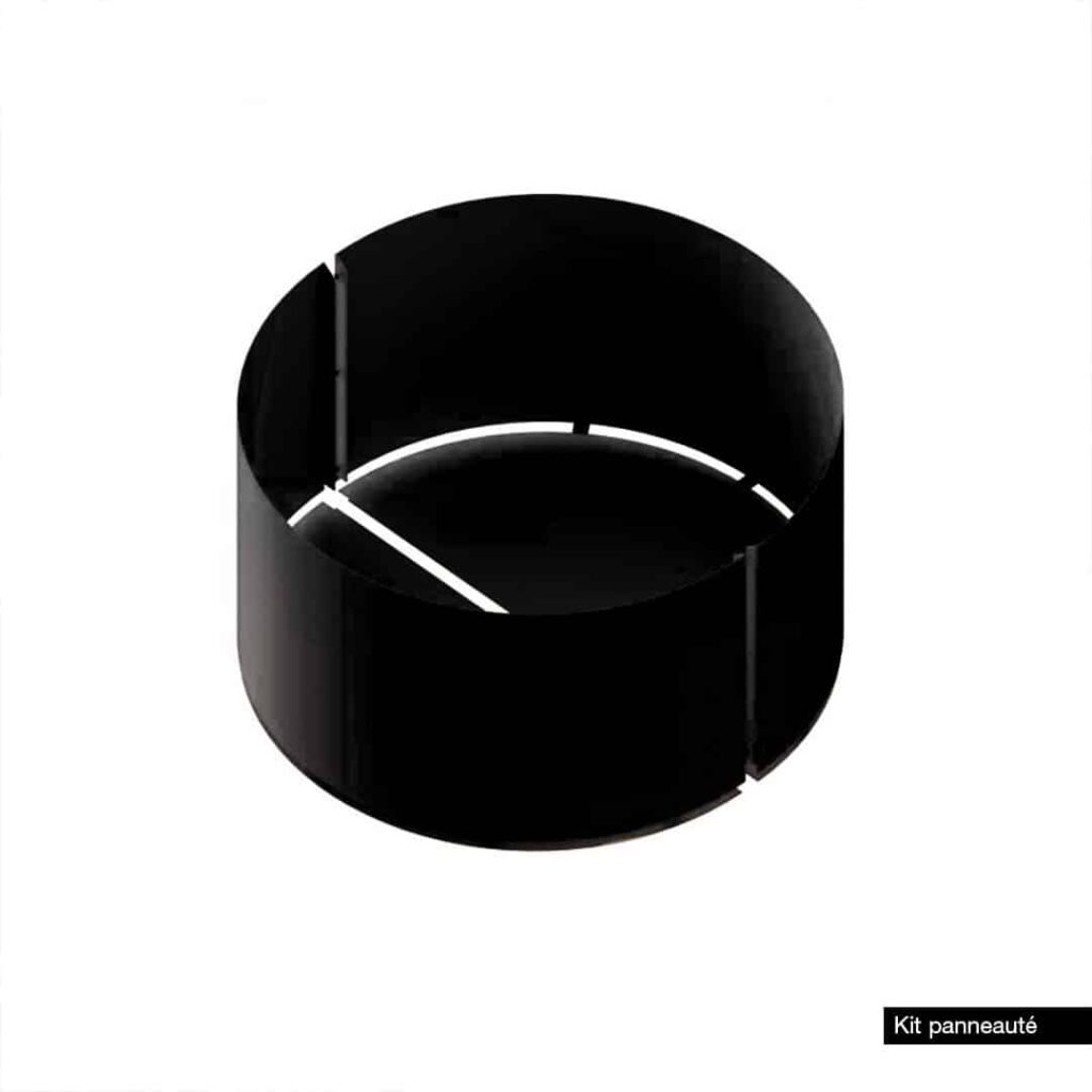 Bac avec fond panneauté rond