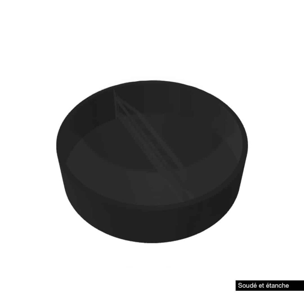 Bac avec fond soudé rond