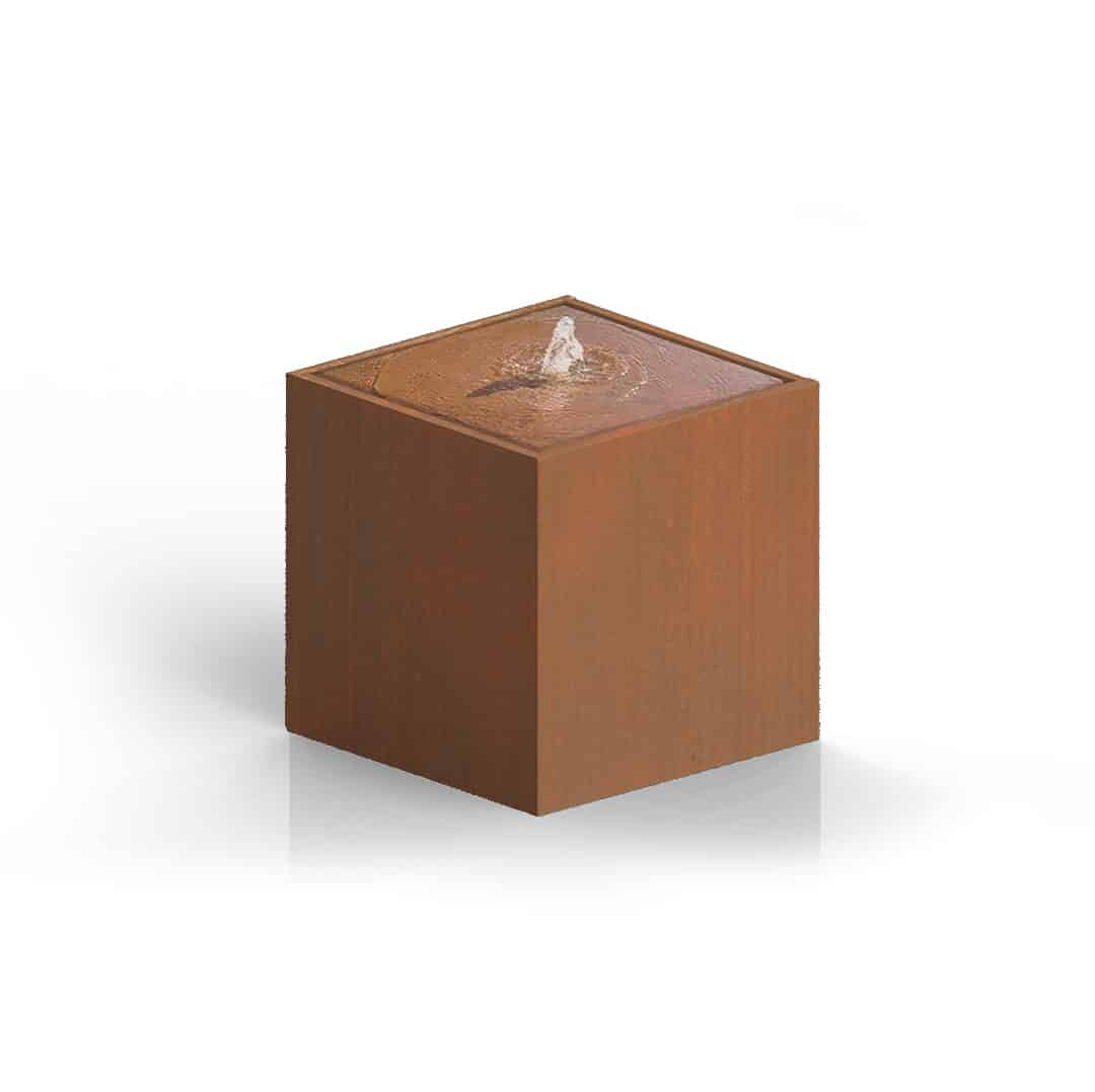 Table d’eau carrée – Acier corten