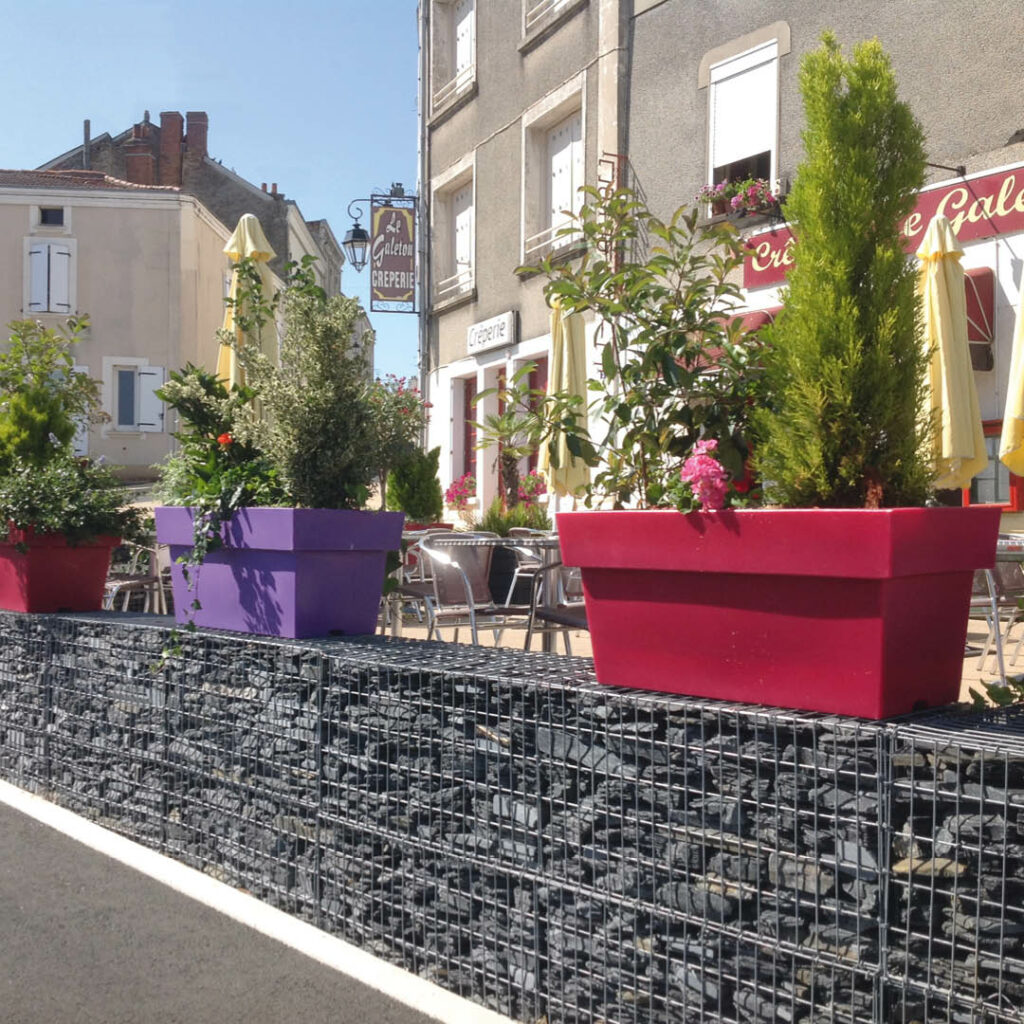 Pot de Fleurs plastique recyclable - Rectiligne