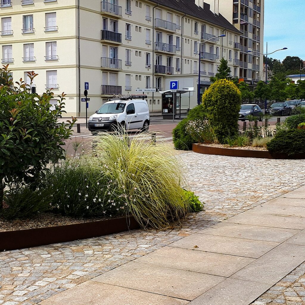 Bordure droite - Acier corten brut - 3 ML