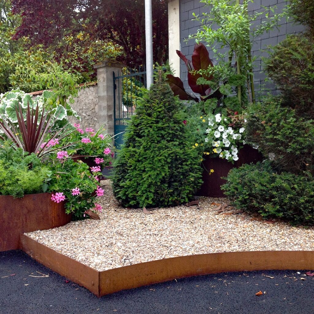 Bordure droite - Acier corten brut - 3 ML