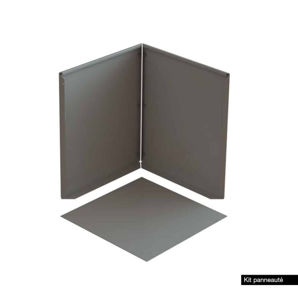 Bac avec fond panneauté carré